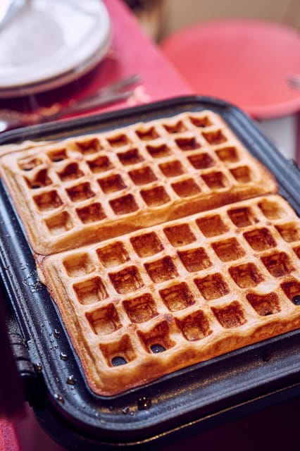 Brussels: Belgian Waffle Making Workshop with Beer Tasting - From tasting table to waffle batter