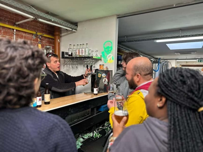 Brussels: micro brewery & distillery tour + beer tasting - Tasting two beers made on-site