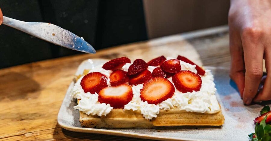 Brussels: Waffle Making Workshop - All You Can Eat - A class built around doing, not just tasting
