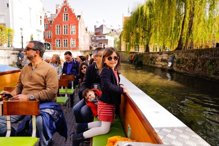 Ghent: 50-Minute Medieval Center Guided Boat Trip - The three towers from the water