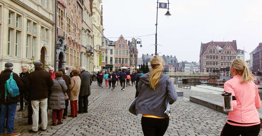 Ghent Running and Sightseeing Tour - Korenlei and Graslei: Ghent beside the water