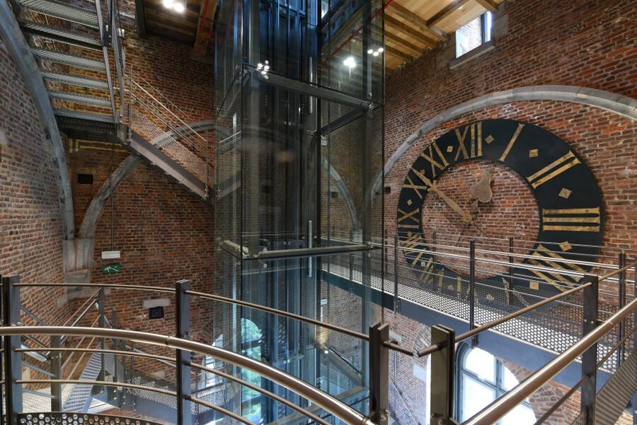 Mons : The Belfry - The visitor centre and Windows of Time