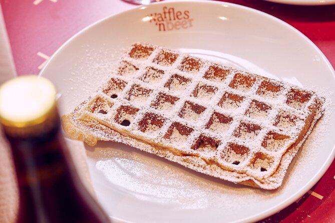 The Waffles 'n Beer Workshop in Brussels Centre - Mixing batter with a partner