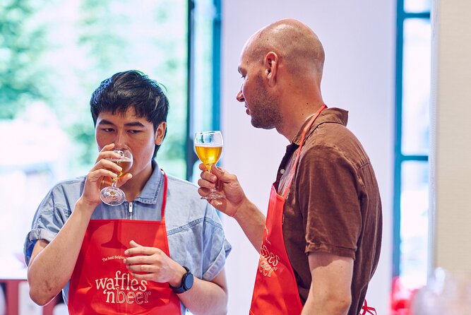 The Waffles 'n Beer Workshop in Ghent Centre - Choosing a beer for the Brussels-style batter
