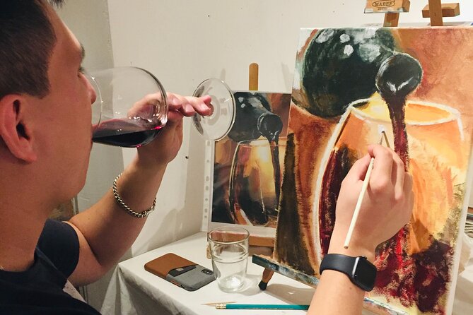 Wine and Painting Workshop Experience in Brussels - Group size, language, and the pace of the class